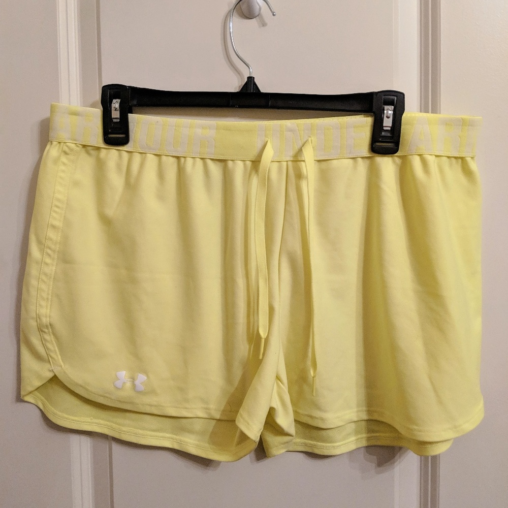 Neon Yellow Under Armour Athletic Shorts